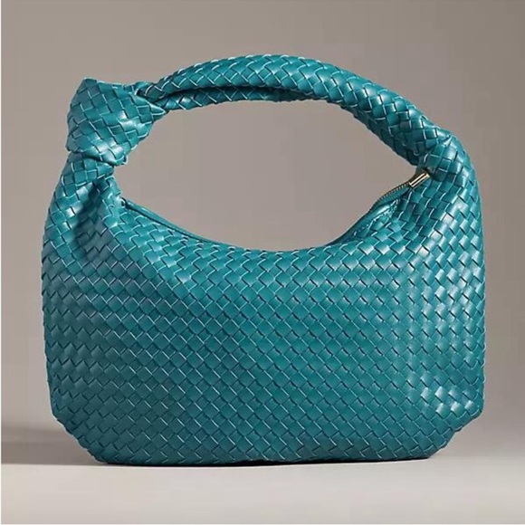 The Brigitte Satchel by Melie Bianco In Foliage Teal Green - Picture 2 of 13